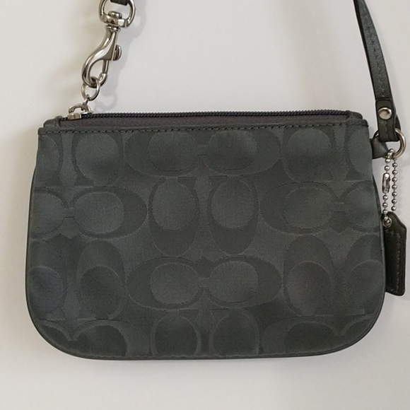 COACH Monogram Canvas/Leather Wristlet - Picture 6 of 8